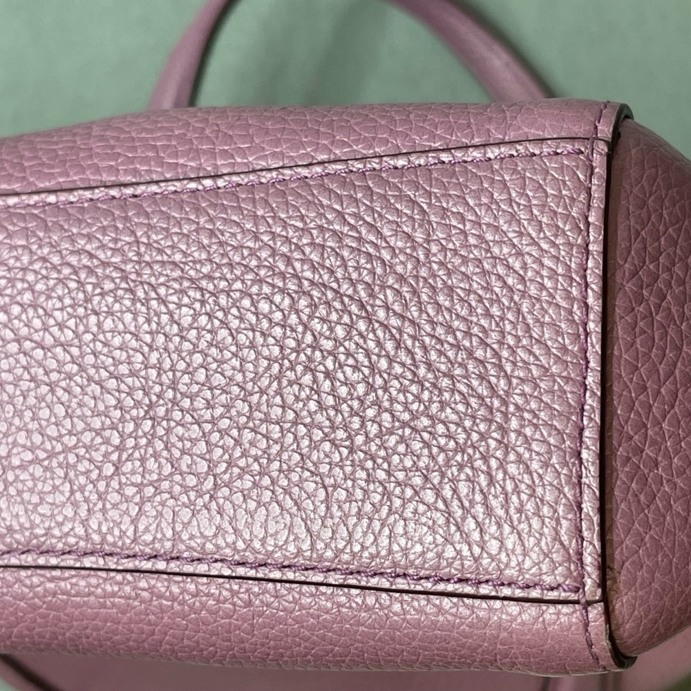 Coach lilac metallic Kelsey mini-satchel/crossbody purse. - Picture 9 of 9